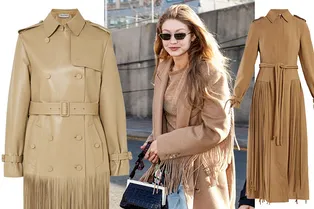 6 модных пальто с бахромой как у Джиджи Хадид