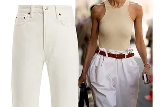 7 пар белых джинсов, чтобы носить их с открытыми топами и майками