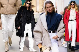 Как носить светлые брюки этой зимой