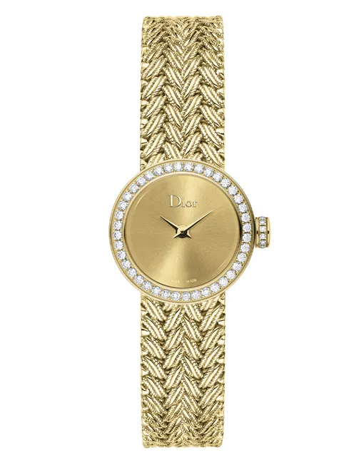 Часы La Mini D de Dior Satine Tressée Часы La Mini D de Dior Satine Tressée