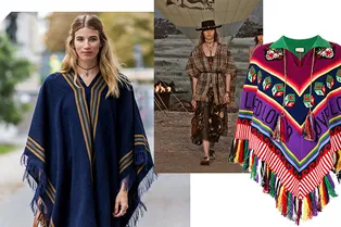 Как носить пончо этой осенью: 8 уютных накидок из шерсти