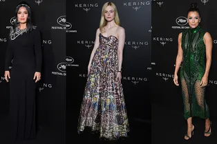 Сальма Хайек, Ева Лонгория и Эль Фаннинг на премии Women In Motion by Kering Awards