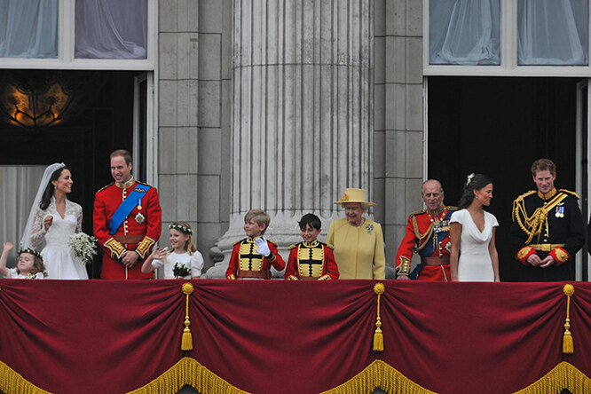 Королевская семья на свадьбе принца Уилльяма и Кейт Миддлтон, апрель 2011 