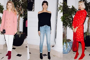 Виктория Шелягова и Надежда Оболенцева на предновогоднем чаепитии в ресторане Bolshoi