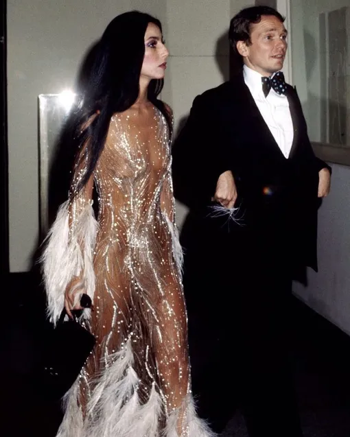 Шер на Met Gala, 1974 Шер на Met Gala, 1974