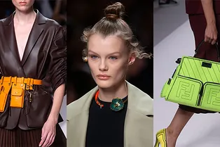 Очки в горошек, сумки с вышивками, кожаные кармашки для мелочей и «объемные» туфли как самые интересные детали показа Fendi