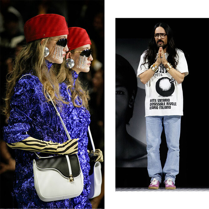 Алессандро Микеле на последнем показе Gucci весна-лето 2023 Алессандро Микеле на последнем показе Gucci весна-лето 2023