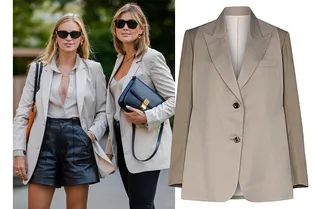 Серо-бежевый жакет в новом сезоне заменит классический черный