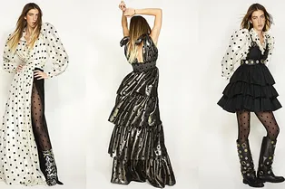 Пикантные разрезы, платья в горошек и смелые мини в коллекции Fausto Puglisi