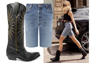 Джинсовые шорты и высокие казаки: лучшее комбо для капризной летней погоды