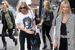 13 способов носить черные джинсы скинни от Кейт Мосс