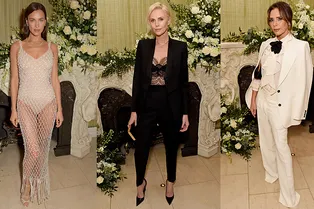 Ирина Шейк в платье-сетке без юбки и Виктория Бекхэм в белом костюме на афтепати BAFTA-2020