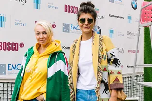 Яна Рудковская и Надежда Оболенцева на благотворительном теннисном турнире Bosco Friends Open