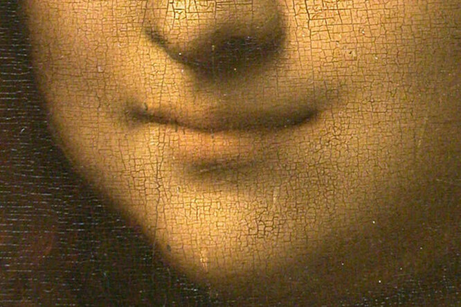 Леонардо да Винчи «Портрет госпожи Лизы Джокондо — Мона Лиза». Деталь, 1503—1519. Лувр, Париж