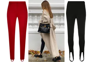 Как этой зимой носить леггинсы и брюки со штрипками