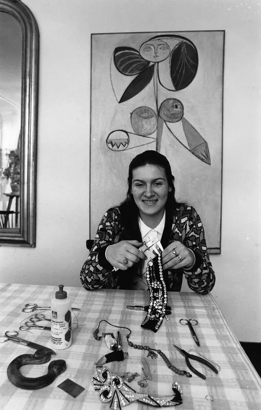 21-летняя Палома Пикассо у себя дома, 1970