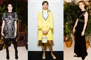 Надежда Оболенцева и Светлана Бондарчук на ужине Louis Vuitton