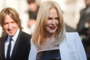 Николь Кидман, Кит Урбан и Александр Скарсгард на шоу Giorgio Armani Privé