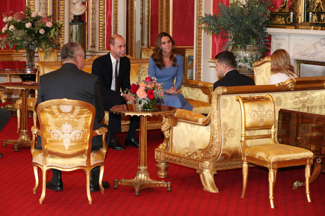 Кейт Миддлтон и принц Уильям на встрече с Владимиром Зеленским и его женой