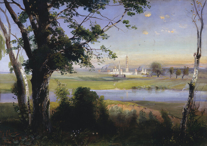 «Новодевичий монастырь». А.К. Саврасов. 1890 г. Холст, масло.