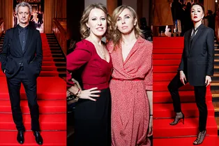 Ксения Собчак, Светлана Бондарчук, Дарья Мороз на премьере сериала Константина Богомолова