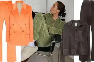 6 вельветовых костюмов, которые не захочется снимать весь февраль