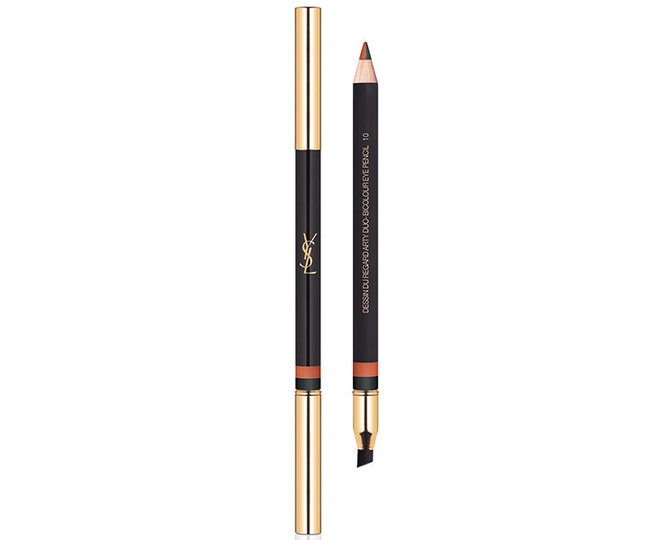 Двойной карандаш для глаз Dessin du Regard Arty Duo Eye Pencil - 10 Orange Graffiti, YSL