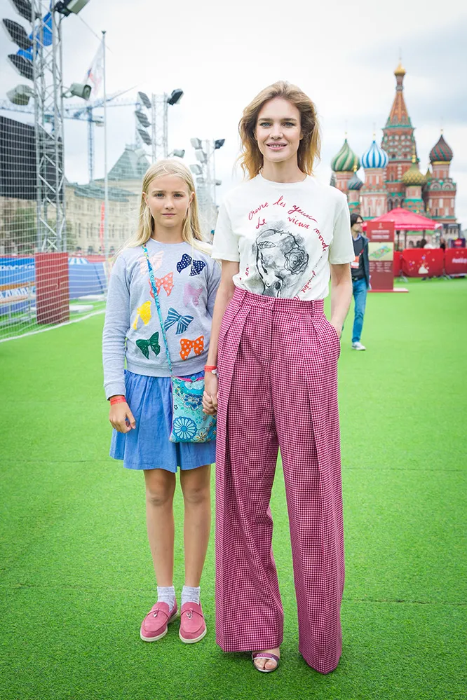 Наталья Водянова с дочерью Невой Портман