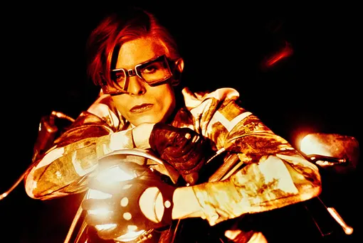 Bowie Motorcycle. Steve Schapiro Bowie Motorcycle. Steve Schapiro