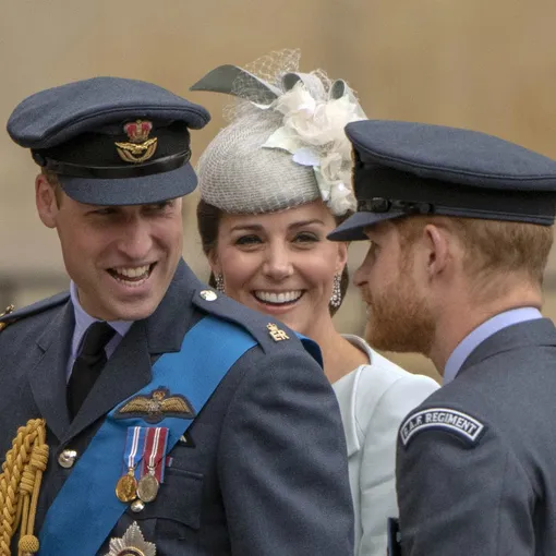 Кейт Миддлтон, Принц Уильям и Принц Гарри на праздновании столетия королевских ВВС