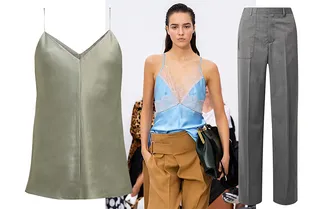 Носим «мужские» брюки вместе с шелковым топом: 9 вариантов сочетаний