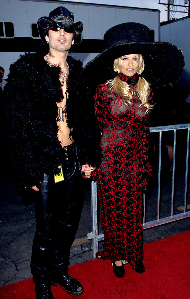 С Томми Ли на церемонии American Music Awards, 1997