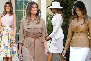 20 самых женственных и элегантных образов Мелании Трамп за 2018 год