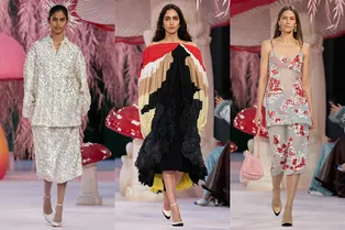 Мухоморы, парящие сумки и новый твид: первый кутюрный показ Матье Блази в Chanel