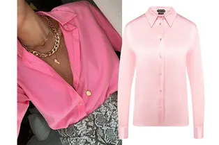 12 однотонных атласных блузок, которые позволят ощутить себя модницей из 70-х