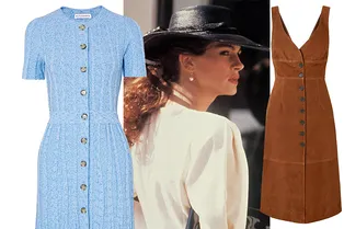 9 романтичных платьев на крупных пуговицах, как из кино