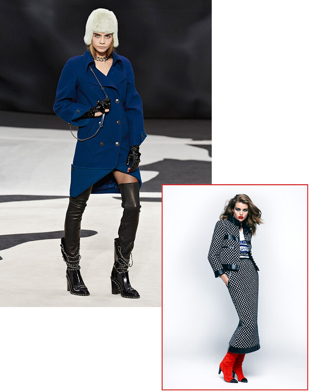 Справа налево: Chanel осень-зима 2013/14; осень-зима 2017/18