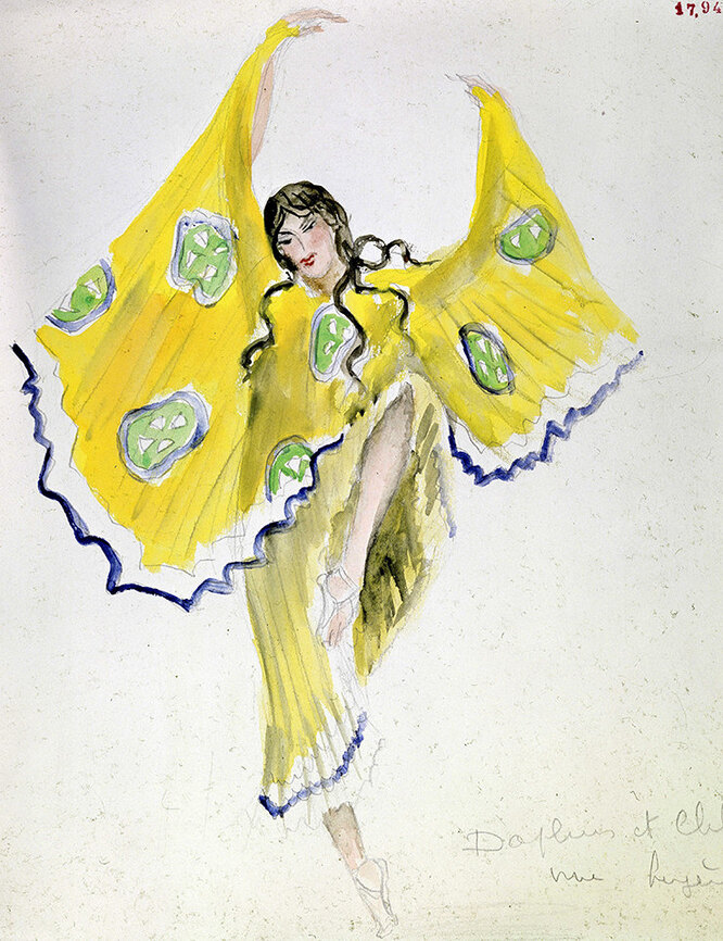 Леон Бакст. Эскиз костюма к балету «Дафнис и Хлоя», 1912 год