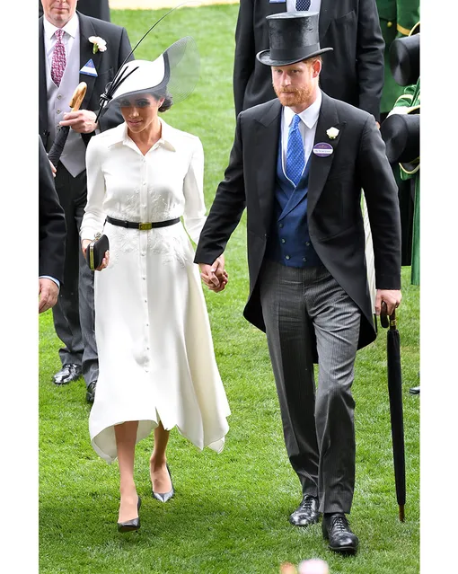 Меган Маркл и принц Гарри на королевских скачках Royal Ascot в Аскоте, 19 июня 2018 года