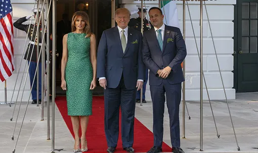 Мелания и Дональд Трамп с премьер-министром Ирландии