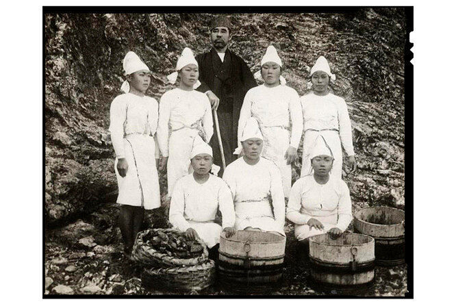 Мистер Микимото и девушки-ныряльщицы за устрицами, 1921 год