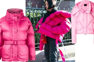 Розовый пуховик против скуки и хандры: 10 дутых курток цвета клубничной жвачки