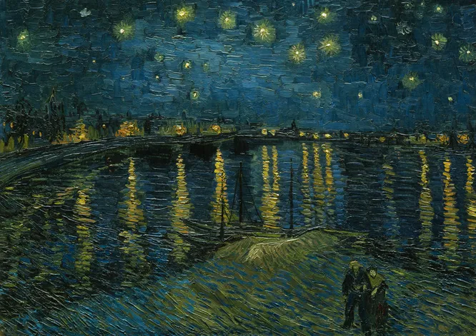 «Звёздная ночь над Роной», Винсент Ван Гог, 1888