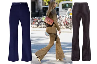 Где купить брюки клеш: 10 пар на осень — от вельветовых до кожаных