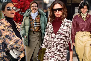 Как носить водолазку с рубашками, футболками и платьями: учимся у Виктории Бекхэм, Тины Кунаки и Кейт Мосс