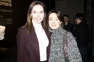 Ирина Зарькова и Ирина Вольская на открытии выставки Human (UN)Limited