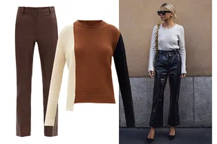 Свитер и кожаные брюки — две вещи, созданные друг для друга