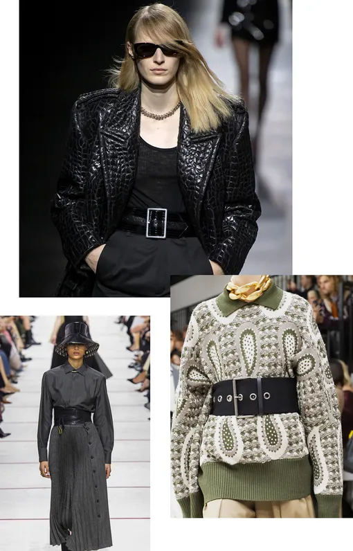 Слева направо: Dior, Saint Laurent, J.W. Anderson – осень-зима 2019/20