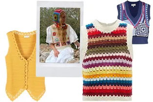 В августе носите жилет в технике кроше вместо топа