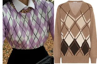 Джемпер в ромб в стиле преппи – мастхэв базового гардероба: где купить